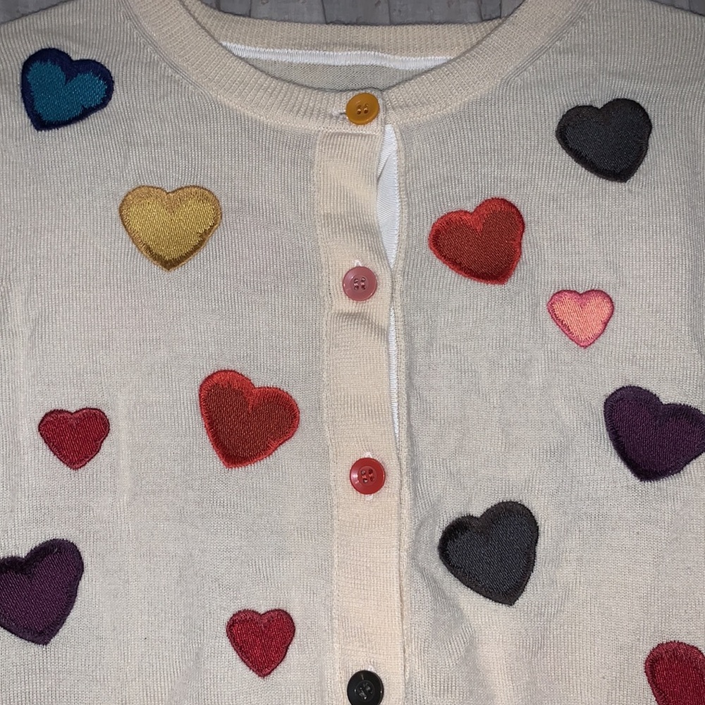 💛💙Alice + Olivia Heart Cardigan💜🧡 - Picture 2 of 8